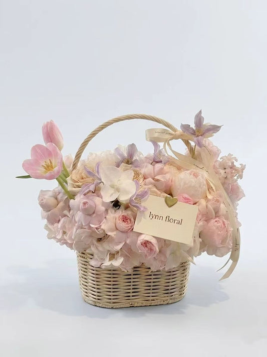 Garden Reverie — Pink Orchid Basket