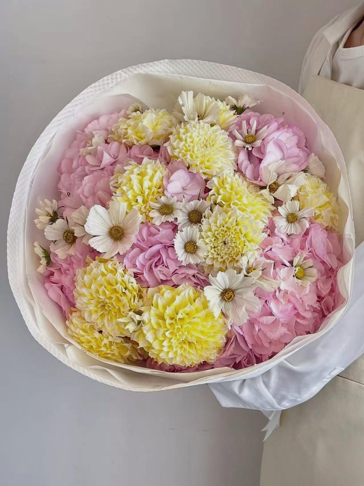 Sunlit Joy — Yellow & Pink Flower Bouquet