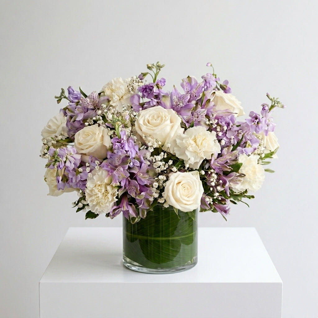 Violet Hour — Purple Flower Vase Arrangement
