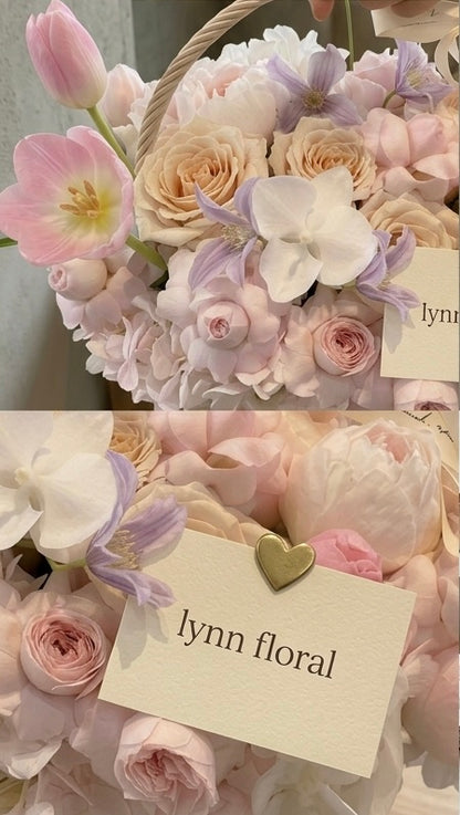 Garden Reverie — Pink Orchid Basket