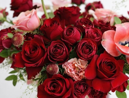 Crimson Affair — Red Rose Vase Arrangement