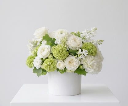 Garden Secret — White & Green Flower Vase