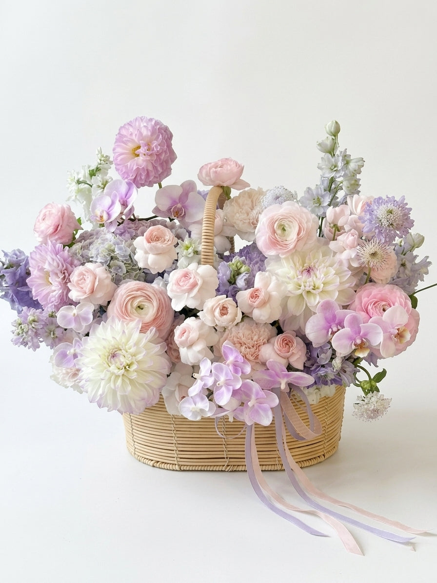 Lavender Dusk — Purple Flower Basket