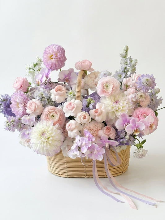 Lavender Dusk — Purple Flower Basket