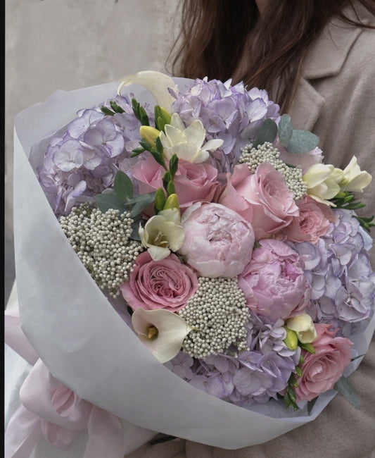 Lavender Letter — Purple Flower Bouquet